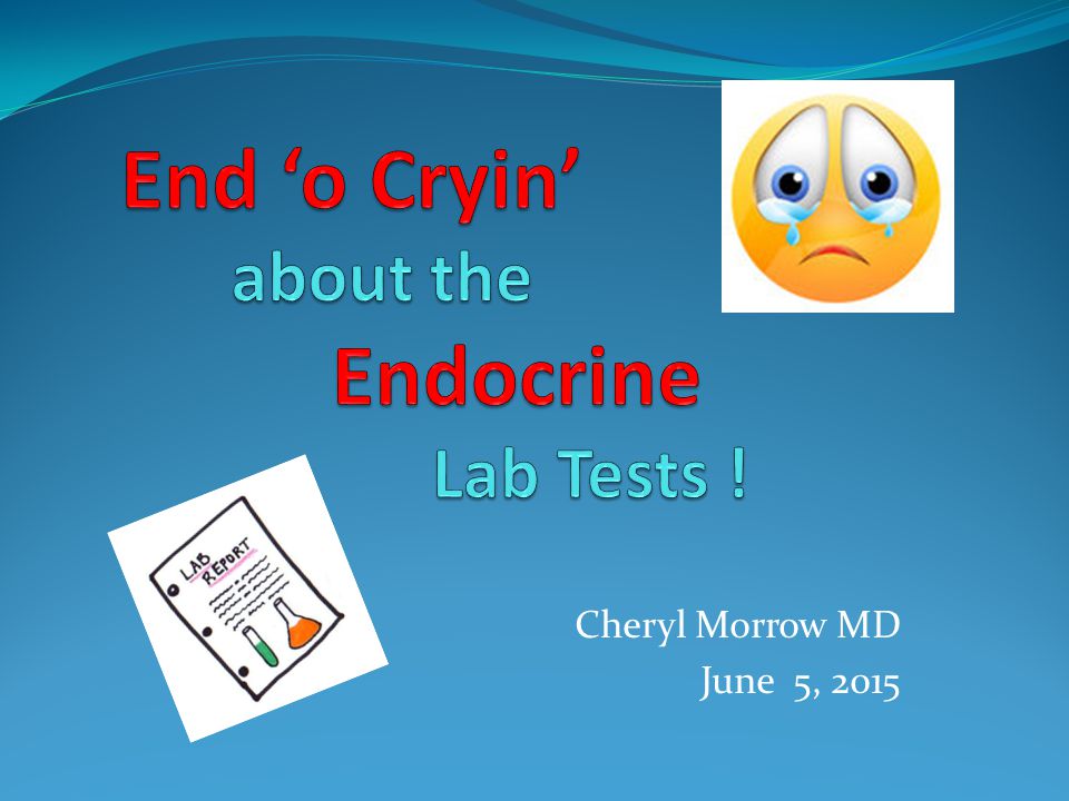 Welcome to ENDOCRINE LABORATORY